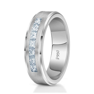 Jewelove™ Rings Designer Platinum Love Bands with Diamond JL PT 1067