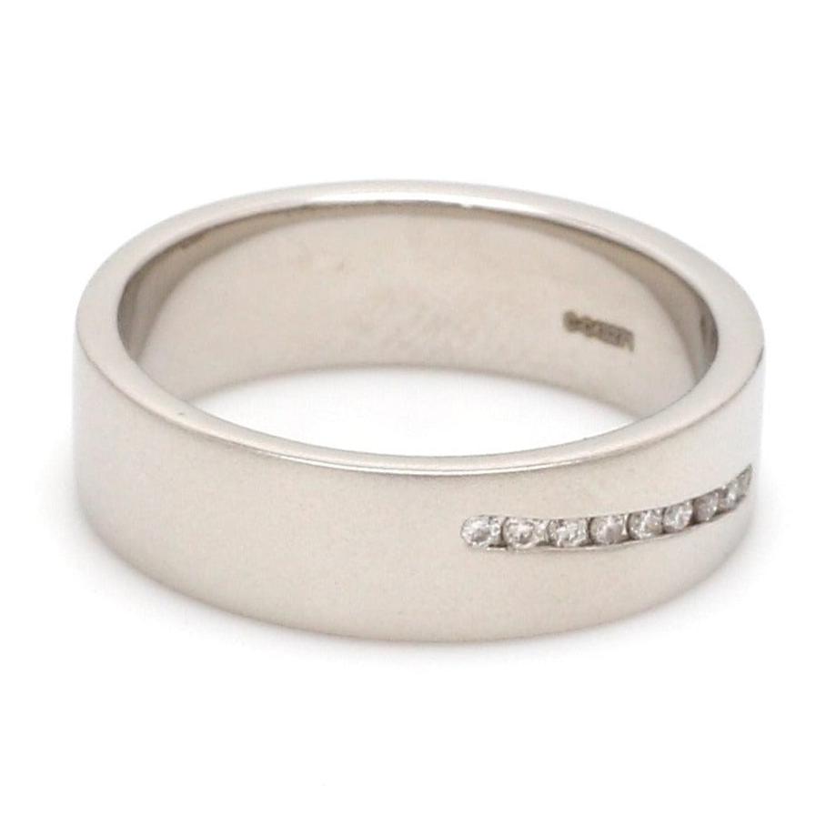 Jewelove™ Rings Designer Platinum Love Bands with Diamonds JL PT 597-A