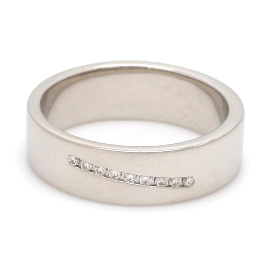 Jewelove™ Rings Designer Platinum Love Bands with Diamonds JL PT 597-A