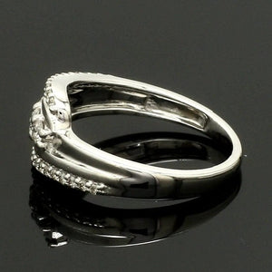 Jewelove™ Rings Designer Platinum Love Bands with Diamonds SJ PTO 152