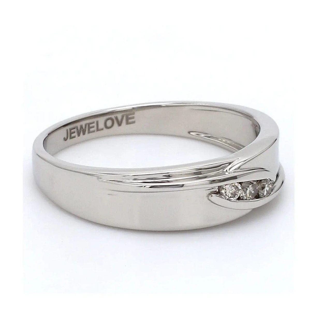 Jewelove™ Rings Designer Platinum Love Bands with Diamonds SJ PTO 152