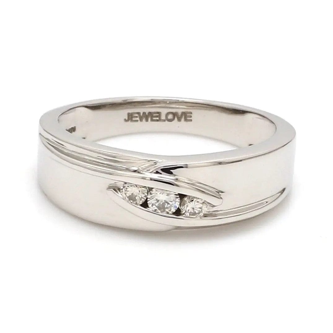 Jewelove™ Rings Designer Platinum Love Bands with Diamonds SJ PTO 152