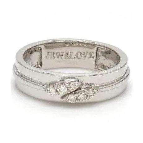 Jewelove™ Rings Designer Platinum Love Bands with Diamonds SJ PTO 238