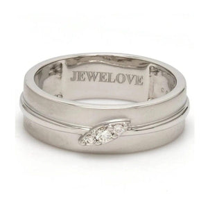 Jewelove™ Rings Designer Platinum Love Bands with Diamonds SJ PTO 238