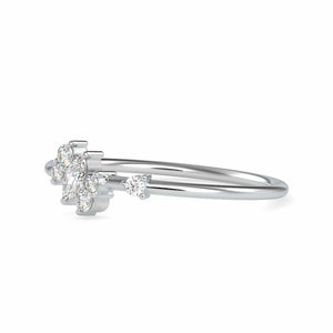 Jewelove™ Rings SI IJ / Women's Band only Designer Platinum Marqusie Cut & Round Brilliant Cut Diamond Ring JL PT 0661