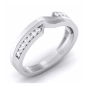 Jewelove™ Rings Designer Platinum Ring with Diamonds for Women JL PT 5858