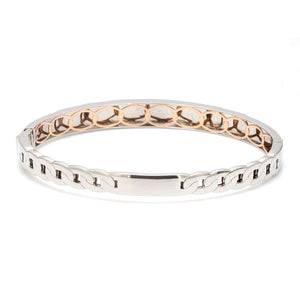 Jewelove™ Bangles & Bracelets Designer Platinum & Rose Gold Bracelet for Men JL PTB 1083