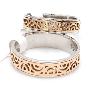 Jewelove™ Rings Designer Platinum & Rose Gold Couple Rings JL PT 1115