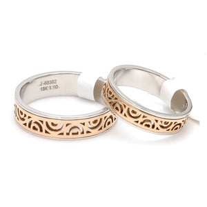 Jewelove™ Rings Designer Platinum & Rose Gold Couple Rings JL PT 1115