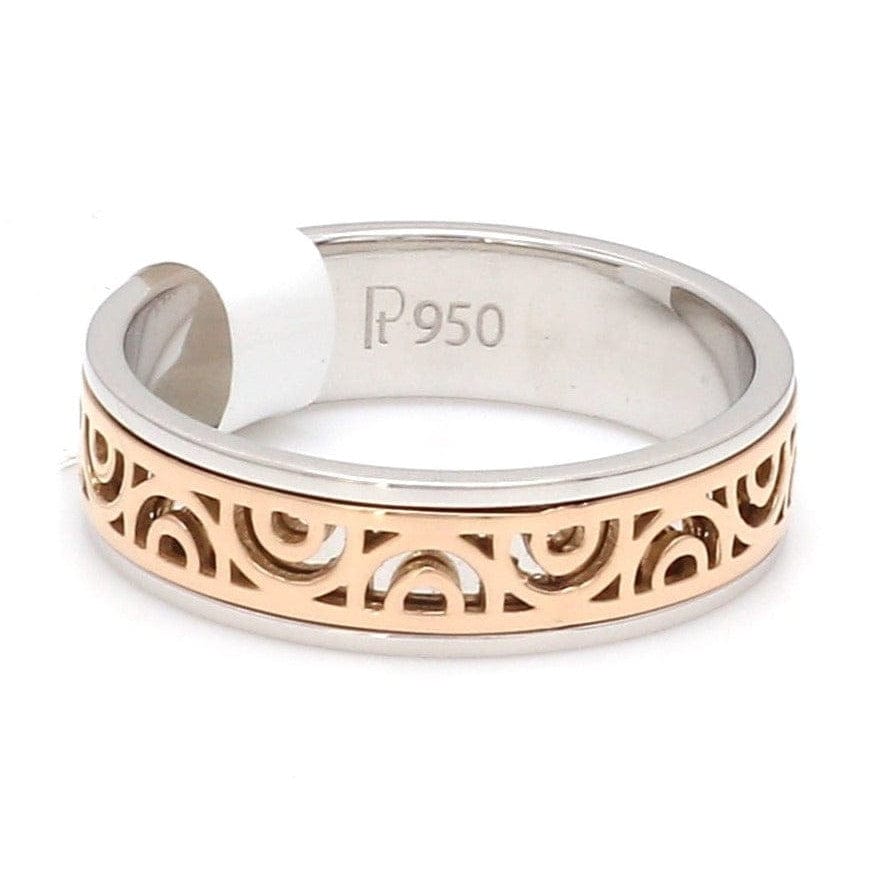 Jewelove™ Rings Designer Platinum & Rose Gold Couple Rings JL PT 1115