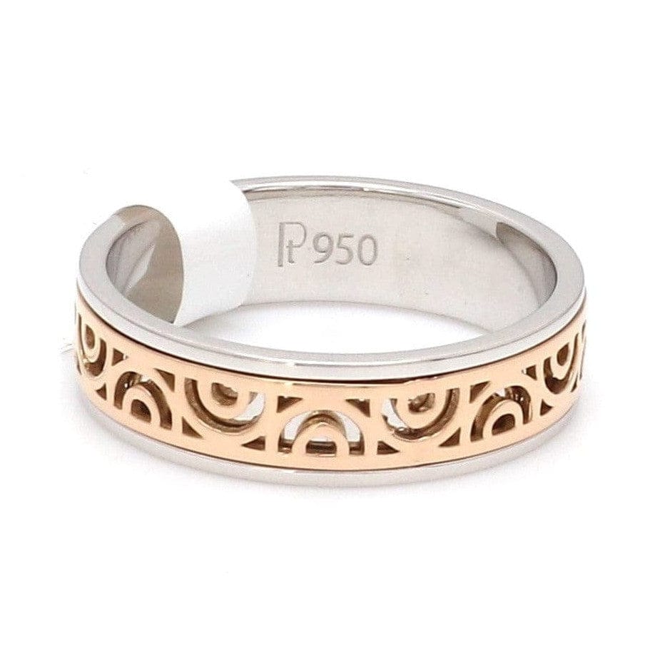 Jewelove™ Rings Designer Platinum & Rose Gold Couple Rings JL PT 1115