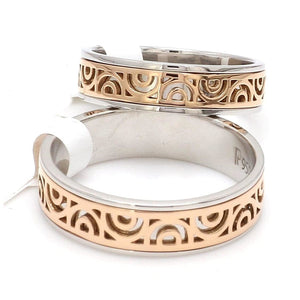 Jewelove™ Rings Designer Platinum & Rose Gold Couple Rings JL PT 1115