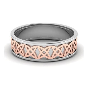 Jewelove™ Rings Designer Platinum & Rose Gold Fusion Couple Rings JL PT 645