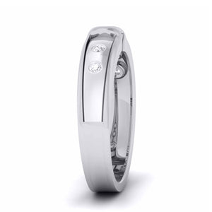 Jewelove™ Rings Designer Platinum Solitaire Band for Men JL PT 5854