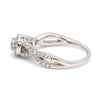 Jewelove™ Rings Designer Platinum Solitaire Ring with Halo & Designer Shank JL PT 677