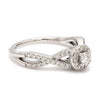 Jewelove™ Rings Designer Platinum Solitaire Ring with Halo & Designer Shank JL PT 677