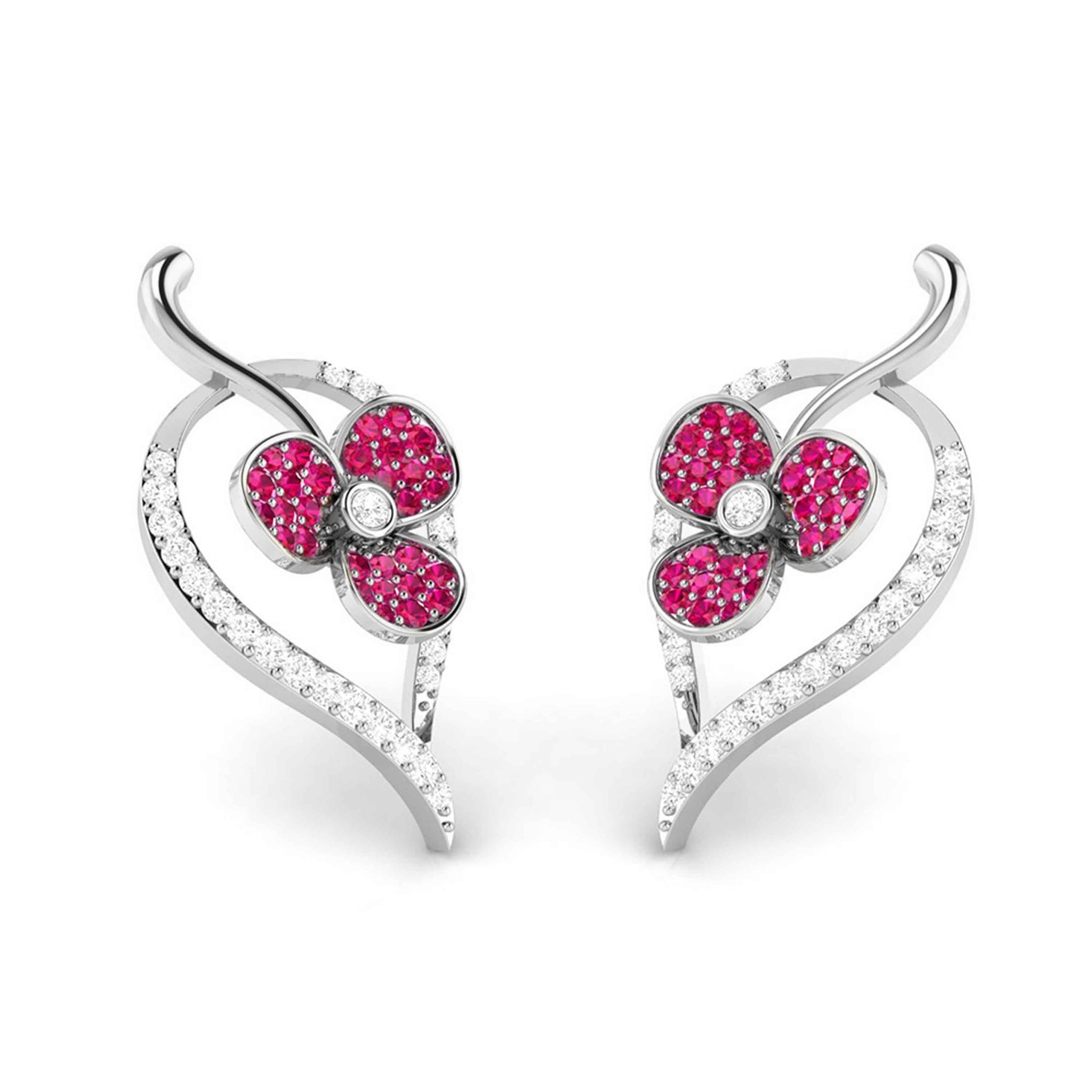 Jewelove™ Earrings Designer Platinum with Diamond Earrings for Women JL PT E NL8579