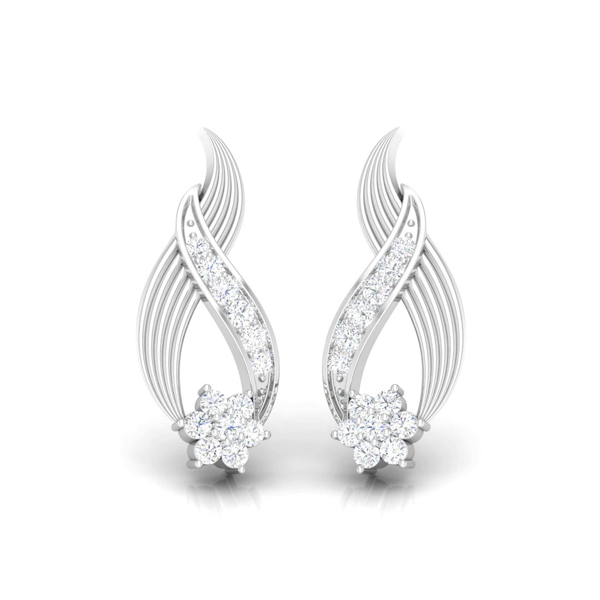 Jewelove™ Pendants & Earrings Earrings only Designer Platinum with Diamond Pendant Set JL PT P BT 81-D