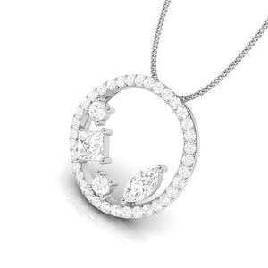 Jewelove™ Pendants & Earrings Designer Platinum with Diamond Solitaire Pendant Set for Women JL PT PE 84A