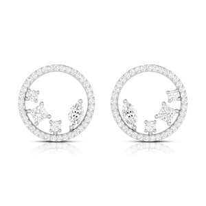 Jewelove™ Pendants & Earrings Earrings only Designer Platinum with Diamond Solitaire Pendant Set for Women JL PT PE 84A