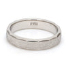 Jewelove™ Rings Men's Band only Designer Rough Texture Platinum Band with Cut Edges JL PT 663