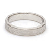 Jewelove™ Rings Men's Band only Designer Rough Texture Platinum Band with Cut Edges JL PT 663