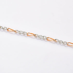 Jewelove™ Bangles & Bracelets Designer Sachin Bracelet in Platinum & Rose Gold for Men JL PTB 693