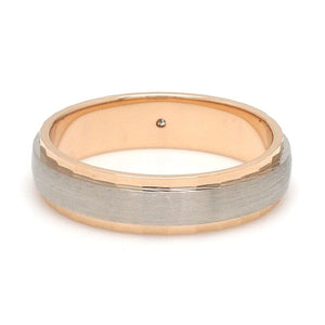 Jewelove™ Rings Designer Single Diamond Platinum Love Bands Rose Gold Base JL PT 655