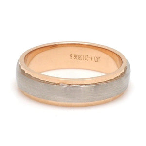 Jewelove™ Rings Designer Single Diamond Platinum Love Bands Rose Gold Base JL PT 655