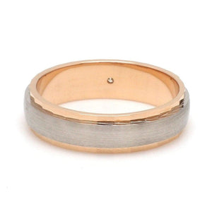 Jewelove™ Rings Designer Single Diamond Platinum Love Bands Rose Gold Base JL PT 655