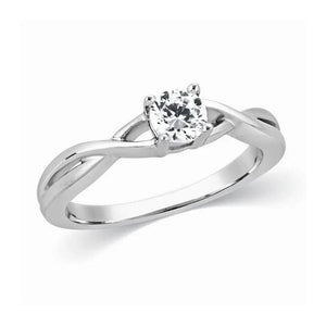 Jewelove™ Rings Women's Band only Designer Solitaire Mounting for Platinum Ring with Twists SJ PTO 320-M