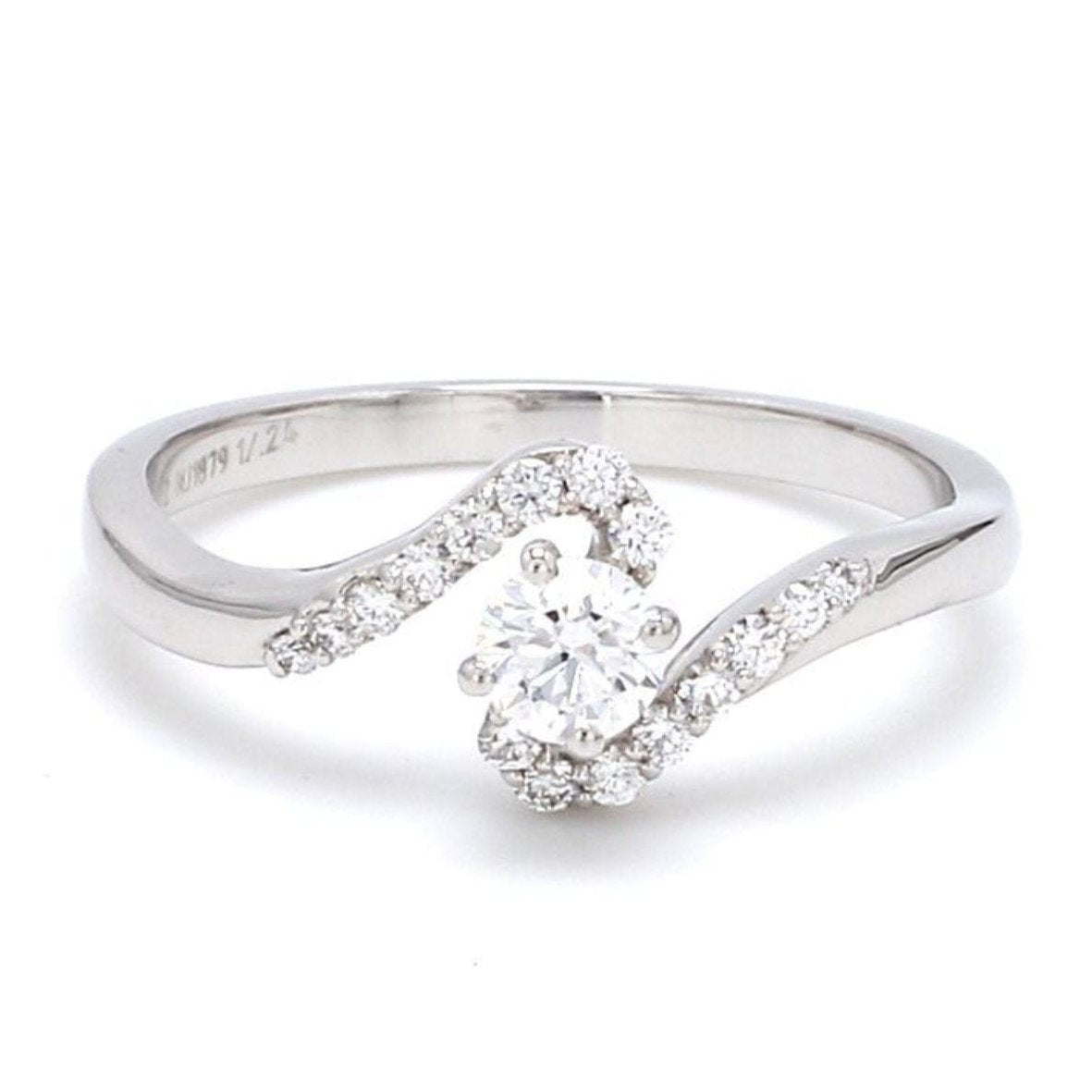 Jewelove™ Rings Designer Solitaire Platinum Couple Rings JL PT 583