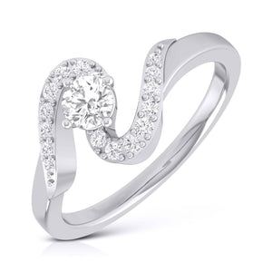 Jewelove™ Rings Designer Solitaire Platinum Couple Rings JL PT 583