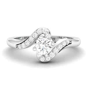 Jewelove™ Rings Designer Solitaire Platinum Couple Rings JL PT 583