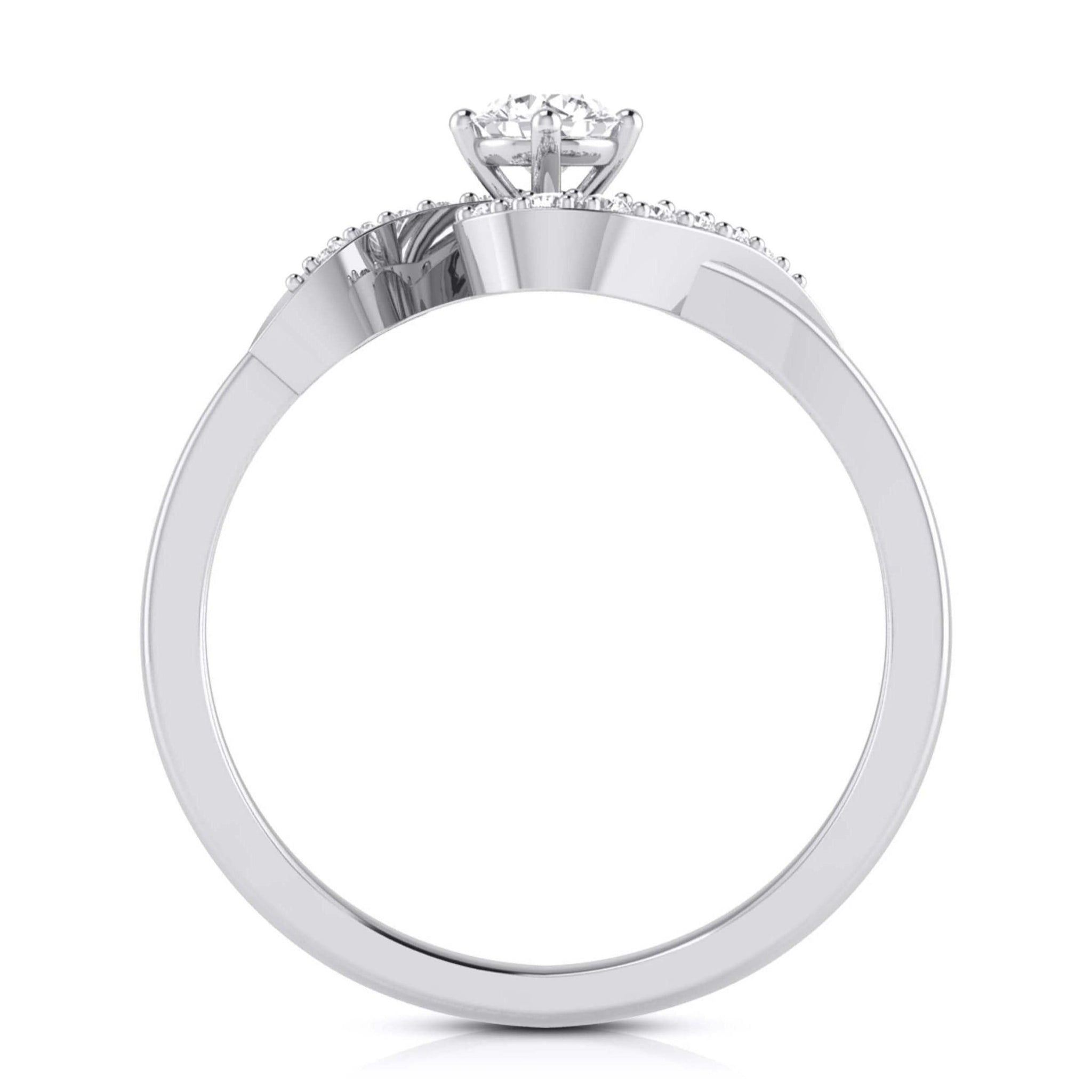 Jewelove™ Rings Designer Solitaire Platinum Couple Rings JL PT 583