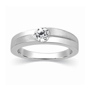 Jewelove™ Rings Men's Band only Designer Solitaire Platinum Engagement Ring for Men SJ PTO 315