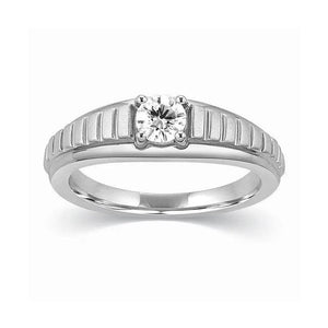 Jewelove™ Rings Men's Band only Designer Solitaire Platinum Setting for Men SJ PTO 313-M