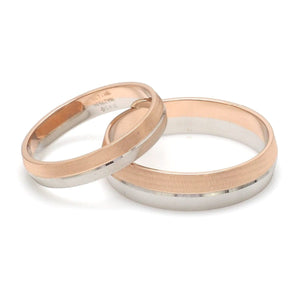 Jewelove™ Rings Designer Unisex Platinum & Rose Gold Couple Rings JL PT 1150