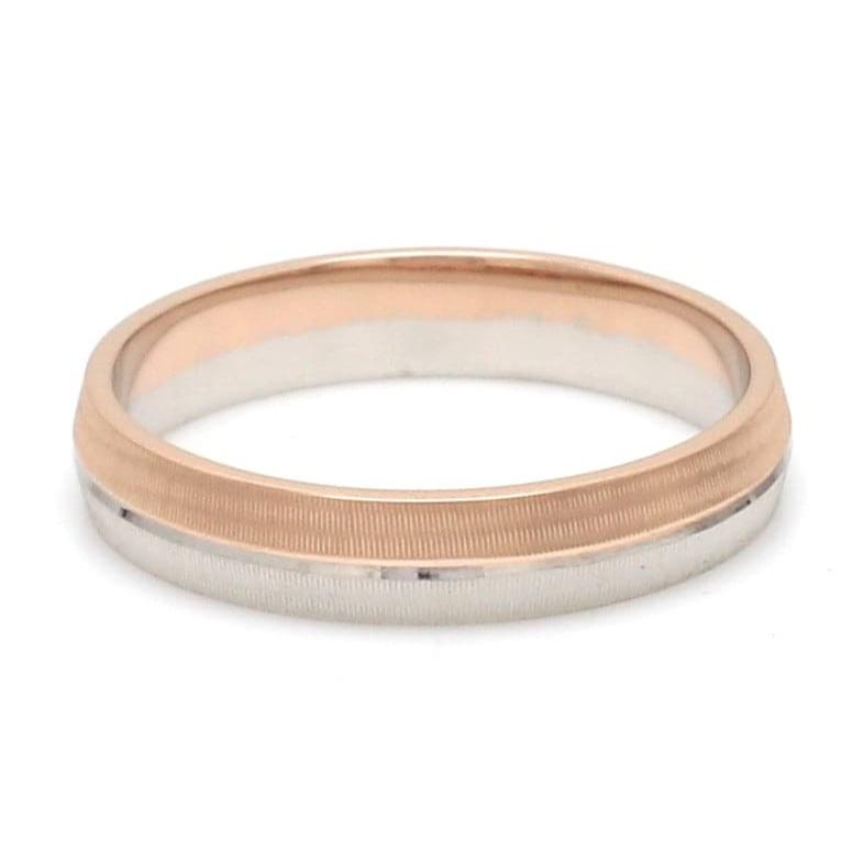 Jewelove™ Rings Designer Unisex Platinum & Rose Gold Couple Rings JL PT 1150