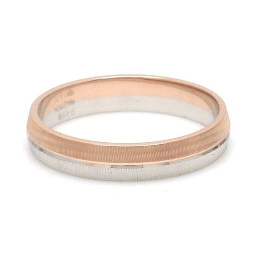 Jewelove™ Rings Designer Unisex Platinum & Rose Gold Couple Rings JL PT 1150