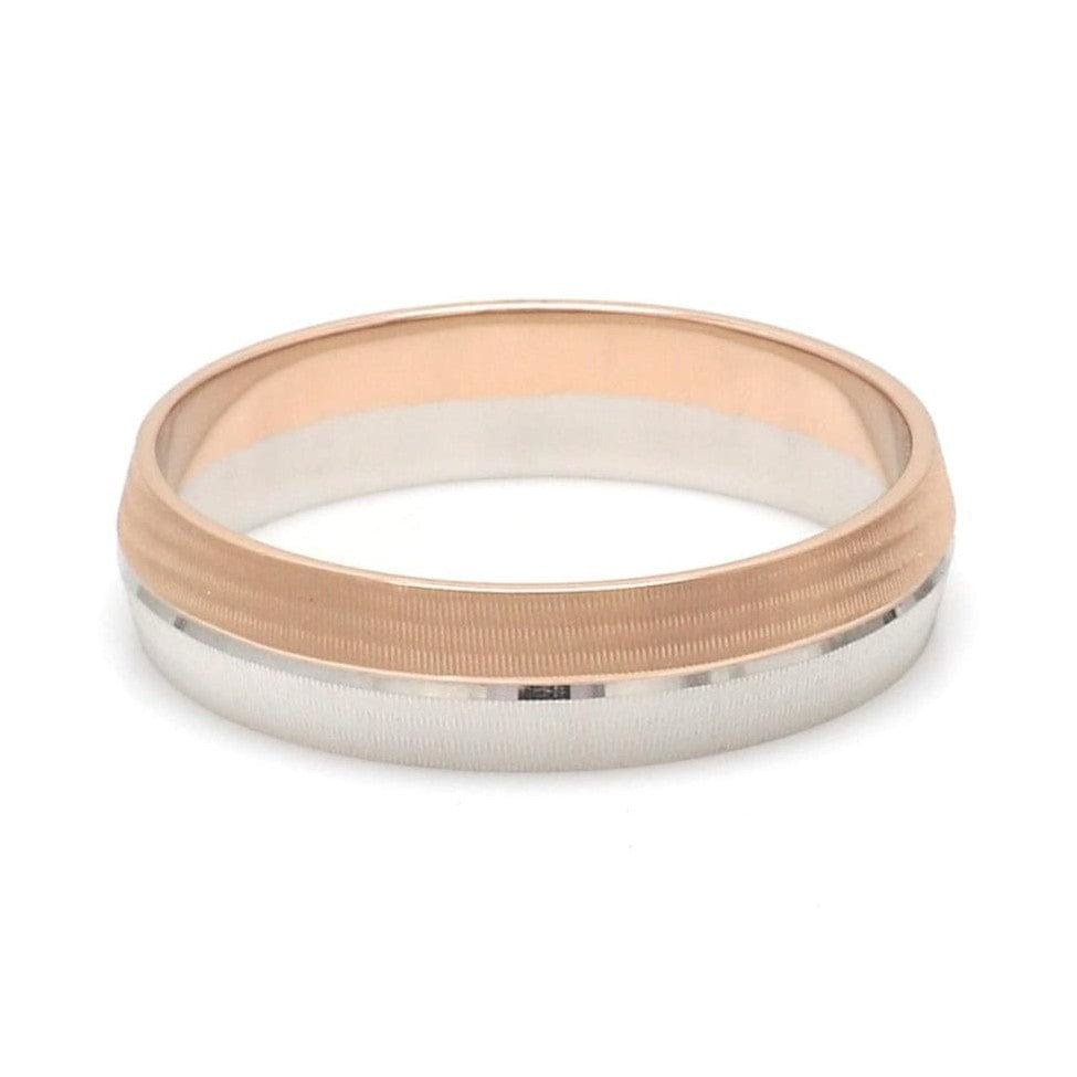 Jewelove™ Rings Designer Unisex Platinum & Rose Gold Couple Rings JL PT 1150