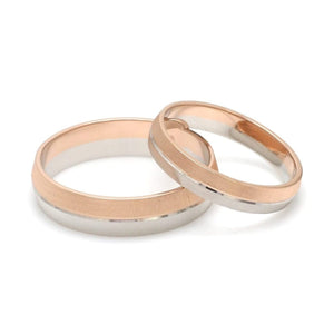 Jewelove™ Rings Both Designer Unisex Platinum & Rose Gold Couple Rings JL PT 1150