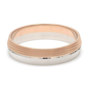 Jewelove™ Rings Men's Band only Designer Unisex Platinum & Rose Gold Couple Rings JL PT 1150