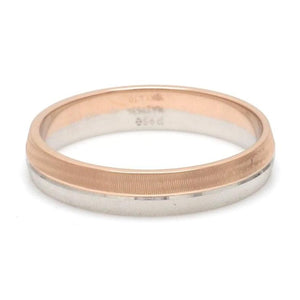 Jewelove™ Rings Women's Band only Designer Unisex Platinum & Rose Gold Couple Rings JL PT 1150