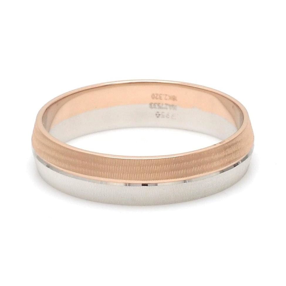 Jewelove™ Rings Women's Band only Designer Unisex Platinum & Rose Gold Couple Rings JL PT 1150