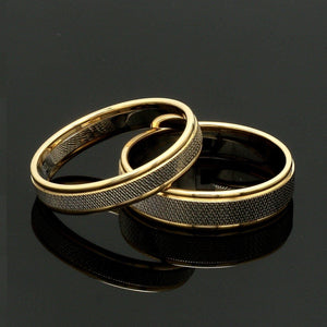 Jewelove™ Rings Designer Unisex Platinum & Yellow Gold Couple Rings JL PT 1121-A