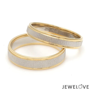 Jewelove™ Rings Designer Unisex Platinum & Yellow Gold Couple Rings JL PT 1121-A