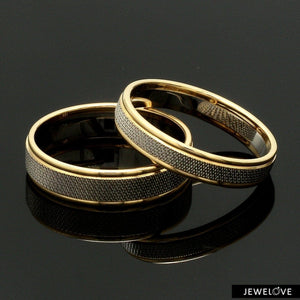 Jewelove™ Rings Designer Unisex Platinum & Yellow Gold Couple Rings JL PT 1121-A