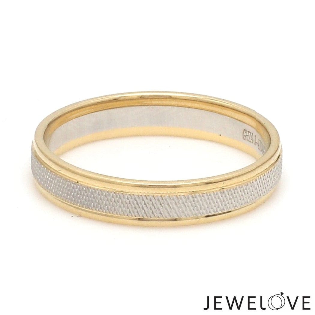 Jewelove™ Rings Designer Unisex Platinum & Yellow Gold Couple Rings JL PT 1121-A