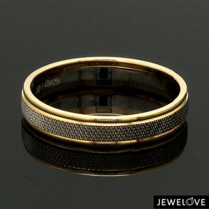 Jewelove™ Rings Designer Unisex Platinum & Yellow Gold Couple Rings JL PT 1121-A